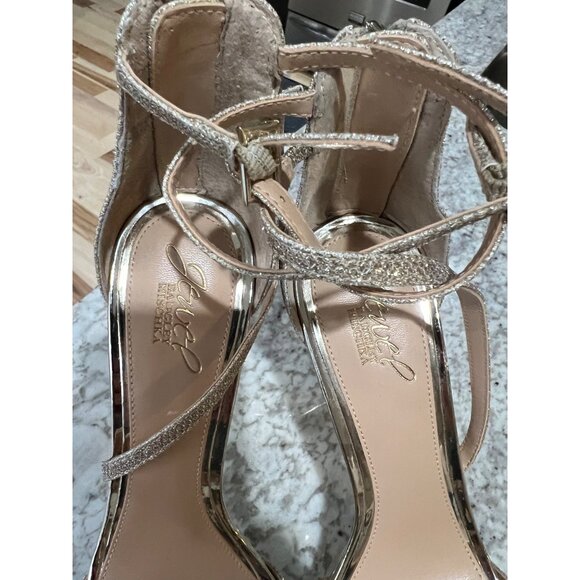 Jewel Badgley Mischka Galen Platform Glitter Evening Shoe - Size 8.5‎ - Picture 4 of 8